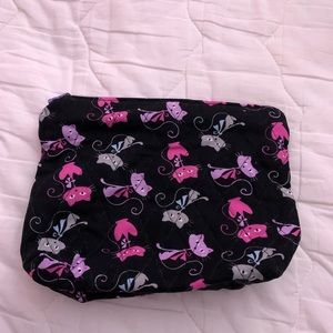 Black and pink cat make up bag
